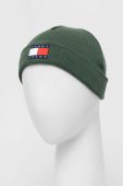 Шапка Tommy Jeans колір зелений з тонкого трикотажу (3250393)