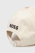 Бавовняна бейсболка BOSS колір білий з аплікацією (3288021)