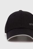 Бавовняна бейсболка Boss Green BOSS GREEN колір чорний однотонна