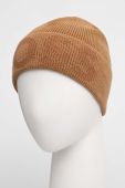 Шапка з домішкою вовни BOSS колір бежевий з тонкого трикотажу