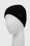 Вовняна шапка BOSS колір чорний вовна (3354015) Вовняна шапка BOSS колір чорний вовна (3354015)