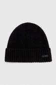 Вовняна шапка BOSS колір чорний вовна (3354015) Вовняна шапка BOSS колір чорний вовна (3354015)