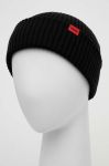 Шапка HUGO колір чорний з тонкого трикотажу (3376513) Шапка HUGO колір чорний з тонкого трикотажу (3376513)
