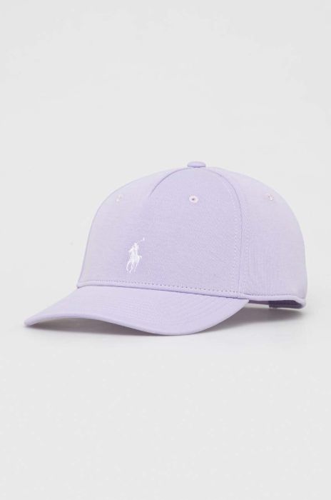 Кепка Polo Ralph Lauren колір фіолетовий однотонна Кепка Polo Ralph Lauren колір фіолетовий однотонна