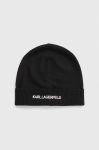 Шапка з домішкою кашеміру Karl Lagerfeld колір чорний з тонкого трикотажу (3351421) Шапка з домішкою кашеміру Karl Lagerfeld колір чорний з тонкого трикотажу (3351421)