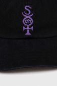 Бавовняна бейсболка Quiksilver колір чорний з аплікацією (3428746)