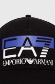 Бавовняна бейсболка EA7 Emporio Armani колір чорний з принтом (3588117) Бавовняна бейсболка EA7 Emporio Armani колір чорний з принтом (3588117)