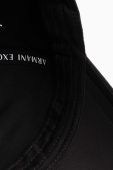Бавовняна бейсболка Armani Exchange колір чорний з принтом (3473709) Бавовняна бейсболка Armani Exchange колір чорний з принтом (3473709)