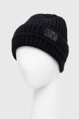 Вовняна шапка Armani Exchange колір чорний вовна Вовняна шапка Armani Exchange колір чорний вовна