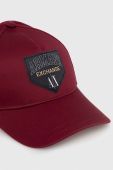 Бавовняна бейсболка Armani Exchange колір бордовий з аплікацією Бавовняна бейсболка Armani Exchange колір бордовий з аплікацією