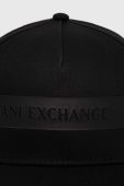 Бавовняна бейсболка Armani Exchange колір чорний з аплікацією (3511680) Бавовняна бейсболка Armani Exchange колір чорний з аплікацією (3511680)