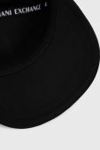 Бавовняна бейсболка Armani Exchange колір чорний з аплікацією (3511680) Бавовняна бейсболка Armani Exchange колір чорний з аплікацією (3511680)