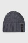 Шапка з домішкою вовни Armani Exchange колір зелений Шапка з домішкою вовни Armani Exchange колір зелений