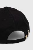 Бавовняна бейсболка Just Cavalli колір чорний з аплікацією (3515181) Бавовняна бейсболка Just Cavalli колір чорний з аплікацією (3515181)