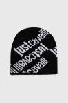 Вовняна шапка Just Cavalli з тонкого трикотажу вовна колір барвистий Вовняна шапка Just Cavalli з тонкого трикотажу вовна колір барвистий