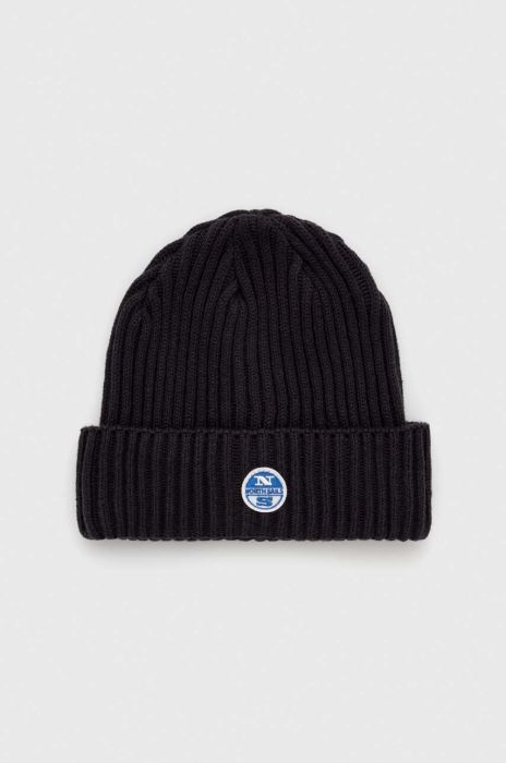 Шапка з домішкою вовни North Sails колір синій (3450241) Шапка з домішкою вовни North Sails колір синій (3450241)