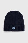 Шапка з домішкою вовни North Sails колір синій з товстого трикотажу Шапка з домішкою вовни North Sails колір синій з товстого трикотажу