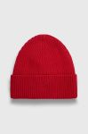 Шапка з домішкою кашеміру Marc O'Polo колір червоний з тонкого трикотажу Шапка з домішкою кашеміру Marc O'Polo колір червоний з тонкого трикотажу