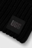 Шапка з домішкою вовни UGG колір чорний з товстого трикотажу (3577526) Шапка з домішкою вовни UGG колір чорний з товстого трикотажу (3577526)