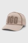 Кепка UGG колір бежевий з аплікацією (3590930) Кепка UGG колір бежевий з аплікацією (3590930)