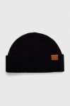Шапка з домішкою вовни Gant колір чорний з товстого трикотажу (3335104) Шапка з домішкою вовни Gant колір чорний з товстого трикотажу (3335104)
