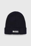 Шапка з домішкою вовни Boss Green BOSS GREEN колір синій Шапка з домішкою вовни Boss Green BOSS GREEN колір синій