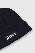 Шапка з домішкою вовни Boss Green BOSS GREEN колір синій Шапка з домішкою вовни Boss Green BOSS GREEN колір синій
