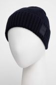 Шапка з домішкою вовни Boss Orange BOSS ORANGE колір синій з тонкого трикотажу