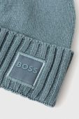 Шапка з домішкою вовни Boss Orange BOSS ORANGE колір зелений з тонкого трикотажу