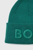 Шапка з домішкою вовни Boss Orange BOSS ORANGE колір зелений з товстого трикотажу (3484166) Шапка з домішкою вовни Boss Orange BOSS ORANGE колір зелений з товстого трикотажу (3484166)