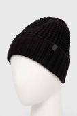 Шапка з домішкою вовни AllSaints колір чорний з товстого трикотажу (3686305)