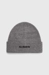 Шапка з домішкою вовни AllSaints колір сірий з товстого трикотажу (3686306) Шапка з домішкою вовни AllSaints колір сірий з товстого трикотажу (3686306)
