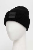 Шапка з домішкою вовни BOSS колір чорний з товстого трикотажу (3492584) Шапка з домішкою вовни BOSS колір чорний з товстого трикотажу (3492584)