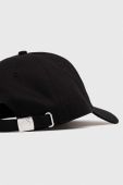 Бавовняна бейсболка Trussardi колір чорний з аплікацією Бавовняна бейсболка Trussardi колір чорний з аплікацією