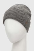 Вовняна шапка Polo Ralph Lauren колір сірий з тонкого трикотажу вовна (3550301) Вовняна шапка Polo Ralph Lauren колір сірий з тонкого трикотажу вовна (3550301)