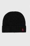 Вовняна шапка Polo Ralph Lauren колір чорний вовна (3550302) Вовняна шапка Polo Ralph Lauren колір чорний вовна (3550302)