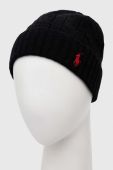 Вовняна шапка Polo Ralph Lauren колір чорний вовна (3550302)