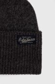 Вовняна шапка Polo Ralph Lauren колір сірий з тонкого трикотажу вовна (3550306) Вовняна шапка Polo Ralph Lauren колір сірий з тонкого трикотажу вовна (3550306)