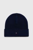 Шапка та шарф з домішкою кашеміру Tommy Hilfiger колір синій Шапка та шарф з домішкою кашеміру Tommy Hilfiger колір синій