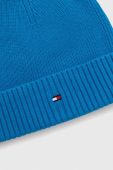 Шапка з домішкою кашеміру Tommy Hilfiger з тонкого трикотажу колір блакитний