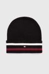 Шапка з домішкою вовни Tommy Hilfiger колір чорний (3597594) Шапка з домішкою вовни Tommy Hilfiger колір чорний (3597594)