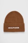 Шапка з домішкою вовни Tommy Hilfiger колір коричневий (3546419) Шапка з домішкою вовни Tommy Hilfiger колір коричневий (3546419)
