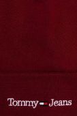 Шапка Tommy Jeans колір бордовий з тонкого трикотажу (3445831) Шапка Tommy Jeans колір бордовий з тонкого трикотажу (3445831)
