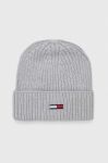 Шапка Tommy Jeans колір сірий з тонкого трикотажу (3461978) Шапка Tommy Jeans колір сірий з тонкого трикотажу (3461978)