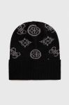 Шапка з домішкою вовни Guess колір чорний (3473712) Шапка з домішкою вовни Guess колір чорний (3473712)