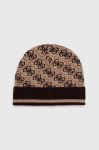 Шапка Guess колір бежевий (3582366) Шапка Guess колір бежевий (3582366)