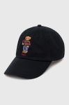 Бавовняна бейсболка Polo Ralph Lauren колір чорний з аплікацією (3419553) Бавовняна бейсболка Polo Ralph Lauren колір чорний з аплікацією (3419553)