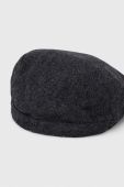Вовняний кашкет Barbour колір сірий вовна Вовняний кашкет Barbour колір сірий вовна