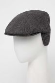 Кашкет з домішкою вовни Barbour колір сірий Кашкет з домішкою вовни Barbour колір сірий