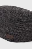 Кашкет з домішкою вовни Barbour колір сірий Кашкет з домішкою вовни Barbour колір сірий